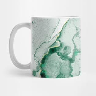 Green and Gold Marble Mug